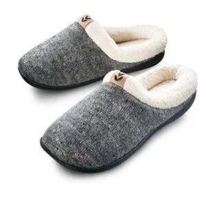 Women's Sweater Knit Fleece Lined Clog Slippers Warm Shoe